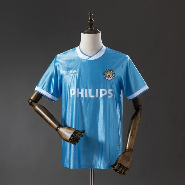 Camiseta de fútbol Manchester City 1986/87 LOCAL MANGA CORTA VERSION FAN